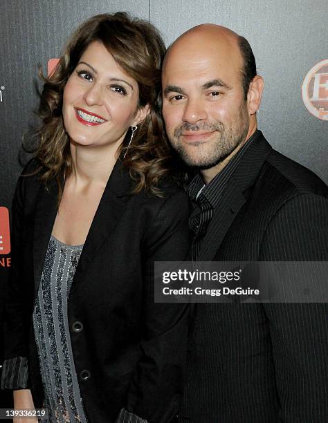 Nia Vardalos and Ian Gomez arrive at TV Guide Magazine's Hot List Party at SLS Hotel on November 10, 2009 in Los Angeles, California.