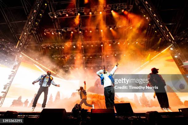 Performs on the Sahara stage during the 2022 Coachella Valley Music And Arts Festival on April 23, 2022 in Indio, California.
