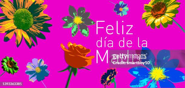 feliz dia de la madre, happy mother’s day - s dear mama event stock illustrations