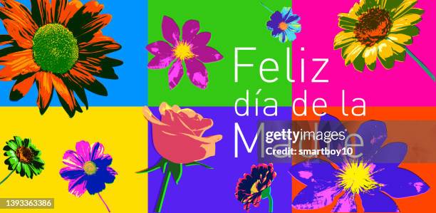 feliz dia de la madre, happy mother’s day - madre stock illustrations