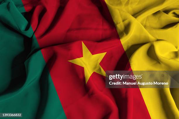 flag of cameroon - cameroon stock pictures, royalty-free photos & images