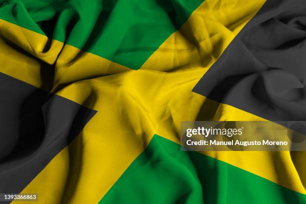 flag of jamaica - jamaica flag stock pictures, royalty-free photos & images