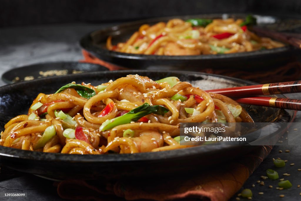 Mongolian Shrimp with Udon Noodles