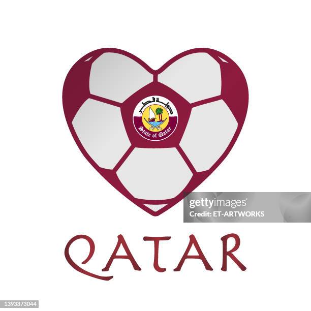 katar fußball liebe - rendered illustrations of qatar 2022 venues stock-grafiken, -clipart, -cartoons und -symbole