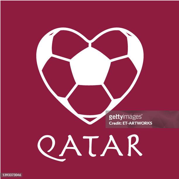 katar fußball liebe - rendered illustrations of qatar 2022 venues stock-grafiken, -clipart, -cartoons und -symbole
