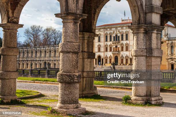 pitch on the brenta (pd) - villa contarini - villa palace stock pictures, royalty-free photos & images