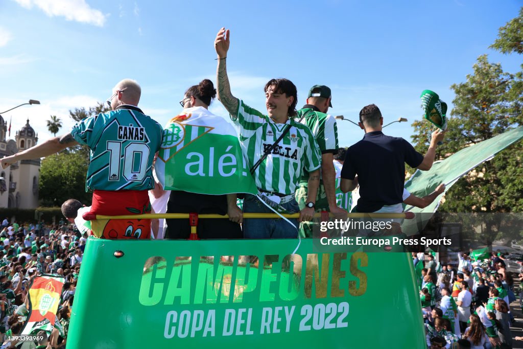 Real Betis Balompie Celebration As Winners Of Copa Del Rey