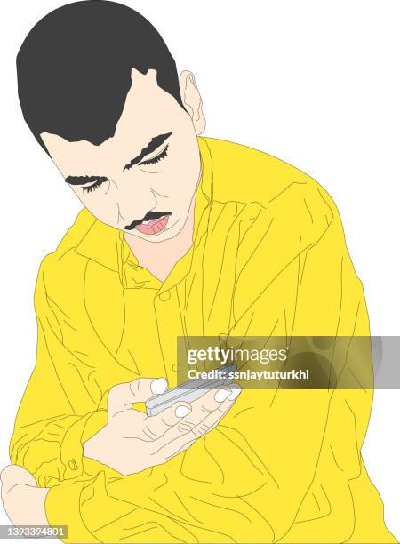 student , - asian man using computer stock illustrations
