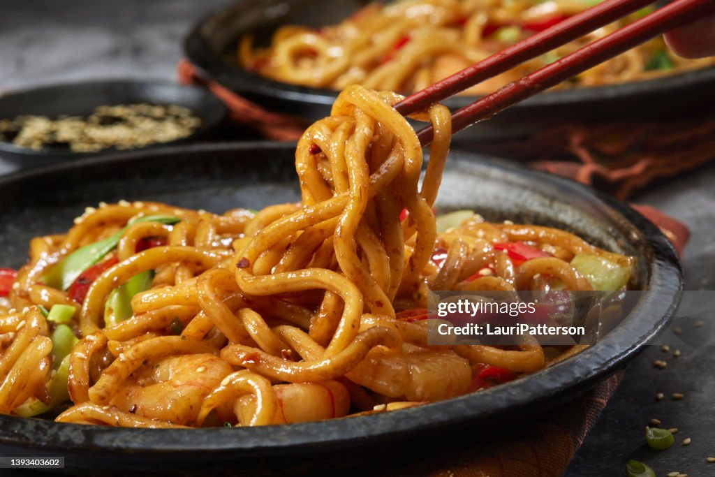 Mongolian Shrimp with Udon Noodles