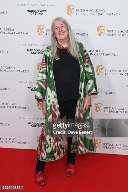 Mary Beard attends The British Academy Television Craft Awards drinks reception at The Brewery on April 24, 2022 in London, England.