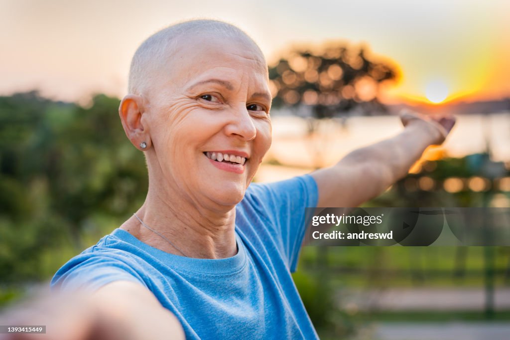 Cancer patient woman