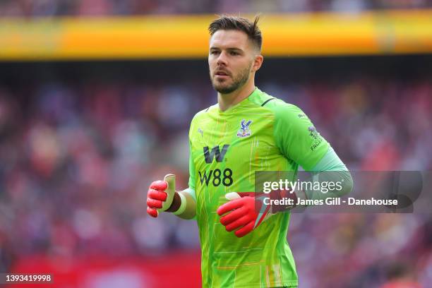 Jack Butlandof Crystal Palace during The FA Cup Semi-Final match between Chelsea and Crystal Palace at Wembley Stadium on April 17, 2022 in London,...