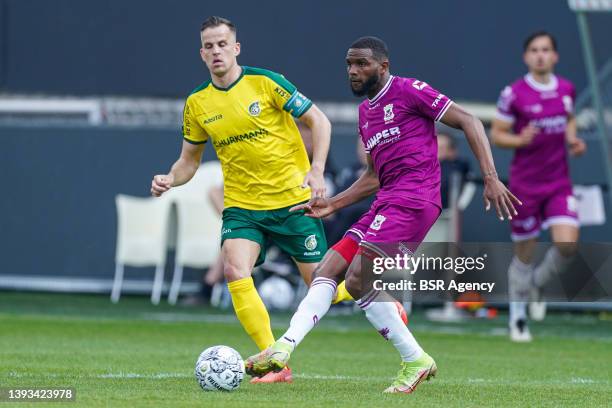 Cuco Martina of Go Ahead Eagles during the Dutch Eredivisie match between Fortuna Sittard and Go Ahead Eagles at Fortuna Sittard Stadion on April 24,...