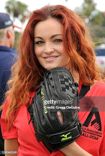 Maria Kanellis at the Steve Garvey Celebrity Softball Game for ALS Research at Pepperdine University's Eddy D. Field Stadium on July 10, 2010 in...