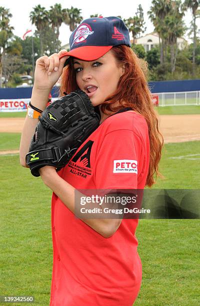 Maria Kanellis at the Steve Garvey Celebrity Softball Game for ALS Research at Pepperdine University's Eddy D. Field Stadium on July 10, 2010 in...