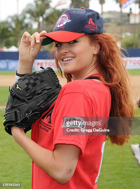 Maria Kanellis at the Steve Garvey Celebrity Softball Game for ALS Research at Pepperdine University's Eddy D. Field Stadium on July 10, 2010 in...