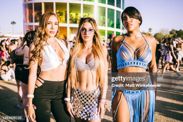 Festivals goers attend the 2022 Coachella Valley Music and Arts Festival on April 23, 2022 in Indio, California.