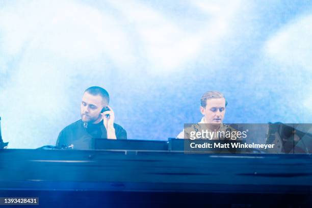 Disclosure performs onstage at the Outdoor Theatre at the 2022 Coachella Valley Music and Arts Festivalon April 23, 2022 in Indio, California.