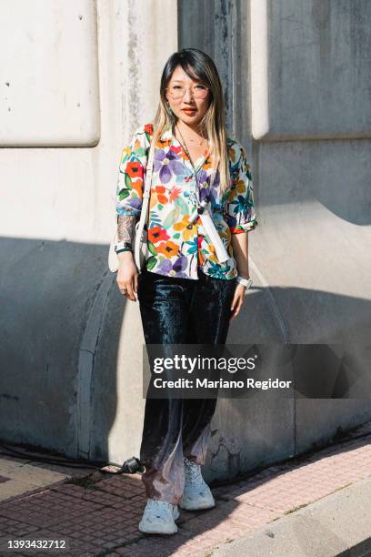 Festivalgoer attends the Iberoexperia Music Festival at Ifema on April 24, 2022 in Madrid, Spain.