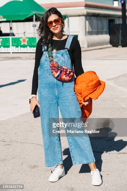 Festivalgoer attends the Iberoexperia Music Festival at Ifema on April 24, 2022 in Madrid, Spain.