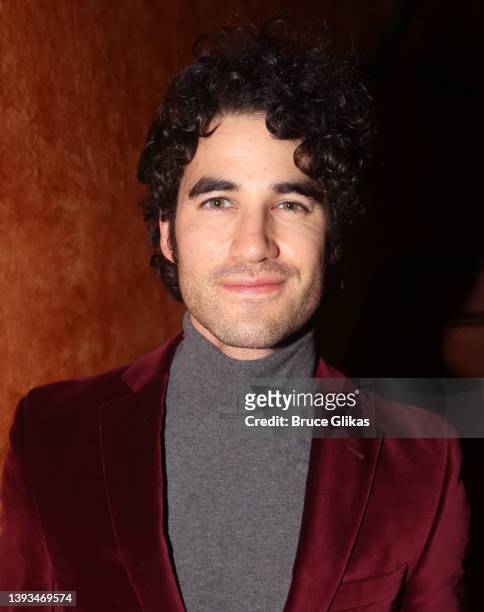 Darren Criss poses at the opening night of the musical "Funny Girl" on Broadway at The August Wilson Theatre on April 24, 2022 in New York City.