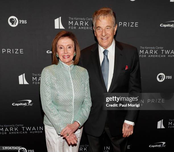 Nancy Pelosi and Paul Pelosi attend the 23rd Annual Mark Twain Prize For American Humor at The Kennedy Center on April 24, 2022 in Washington, DC.