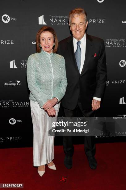 Nancy Pelosi and Paul Pelosi attend the 23rd Annual Mark Twain Prize For American Humor at The Kennedy Center on April 24, 2022 in Washington, DC.