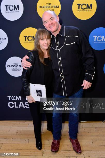 Special guests Laraine Newman and David Koechner attend a live reading of "I Married a Monster from Outer Space" during the 2022 TCM Classic Film...