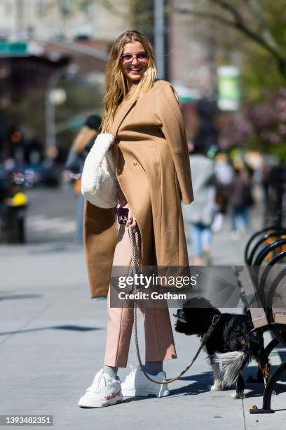 Rachel Hilbert is seen in the West Village on April 24, 2022 in New York City.