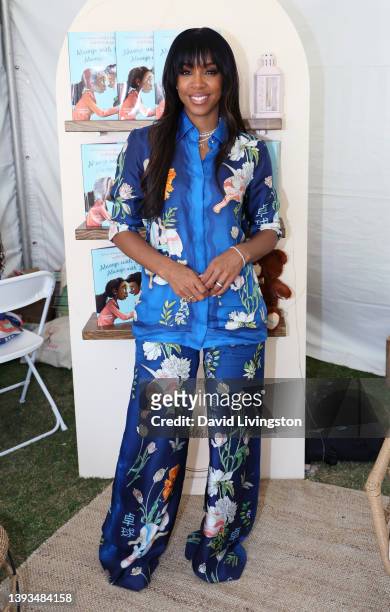 Kelly Rowland attends the Los Angeles Times Festival of Books at the University of Southern California on April 24, 2022 in Los Angeles, California.