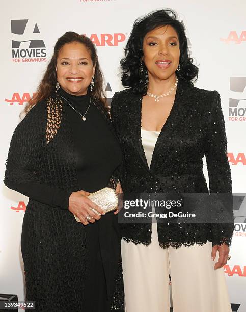 Phylicia Rashad and Debbie Allen arrive at AARP The Magazine's 10th Annual Movies For Grownups Awards Gala at the Beverly Wilshire Hotel on February...