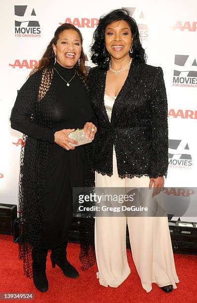 Phylicia Rashad and Debbie Allen arrive at AARP The Magazine's 10th Annual Movies For Grownups Awards Gala at the Beverly Wilshire Hotel on February...