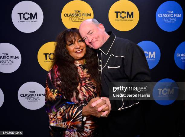 Special guests Pam Grier and David Koechner attend the screening of "Coffy" during the 2022 TCM Classic Film Festival at the TCL Chinese 6 Theatres...