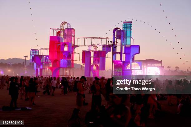 Festival goers are seen during the 2022 Coachella Valley Music And Arts Festival on April 24, 2022 in Indio, California.