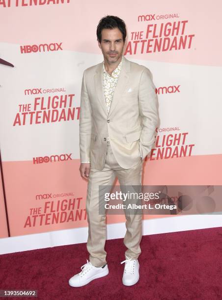 Santiago Cabrera arrives for The Los Angeles Season 2 Premiere Of HBO Max Original Series "The Flight Attendant" at Pacific Design Center on April...