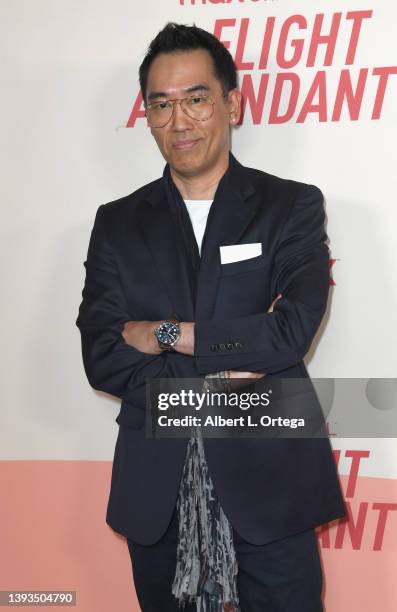 Bruce Baek arrives for The Los Angeles Season 2 Premiere Of HBO Max Original Series "The Flight Attendant" at Pacific Design Center on April 12, 2022...