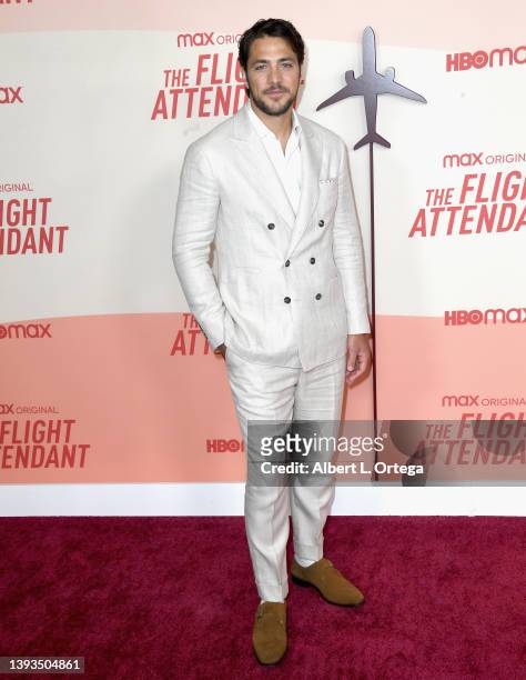Alberto Frezza arrives for The Los Angeles Season 2 Premiere Of HBO Max Original Series "The Flight Attendant" at Pacific Design Center on April 12,...