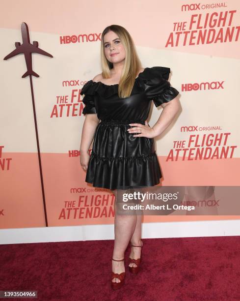 Jessie Ennis arrives for The Los Angeles Season 2 Premiere Of HBO Max Original Series "The Flight Attendant" at Pacific Design Center on April 12,...