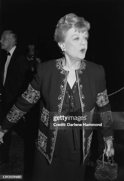 Irish-British actress Angela Lansbury attends the inaugural Entertainment Industries Council awards dinner, held at the Sheraton Premiere Hotel in...