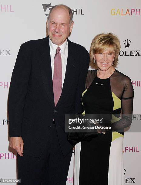 Michael Eisner and Jane Breckenridge arrive at the Los Angeles Philharmonic Inaugural Gala on October 8, 2009 in Los Angeles, California.