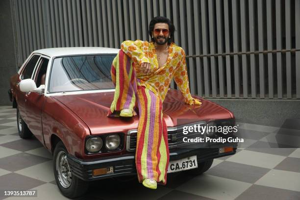 Ranveer Singh attends the "Jayeshbhai Jordaar" film photocall on April 25, 2022 in Mumbai, India.