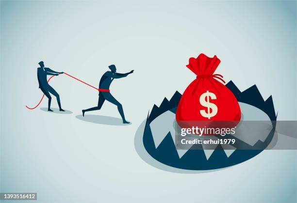 stockillustraties, clipart, cartoons en iconen met don't fall into the trap - greed
