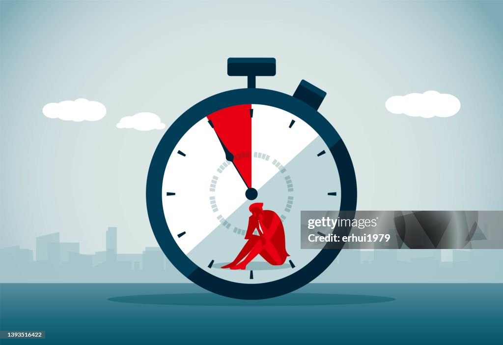 Stuck Time Visual Man Stuck In Time High-Res Vector Graphic - Getty Images