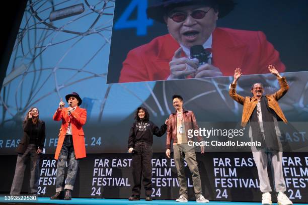 Sabrina Baracetti, Jim Chim, Josie Ho, Kim Chan and Conroy Chan attend the 24th annual Far East Film Festival to premiere "Finding Bliss: Fire and...