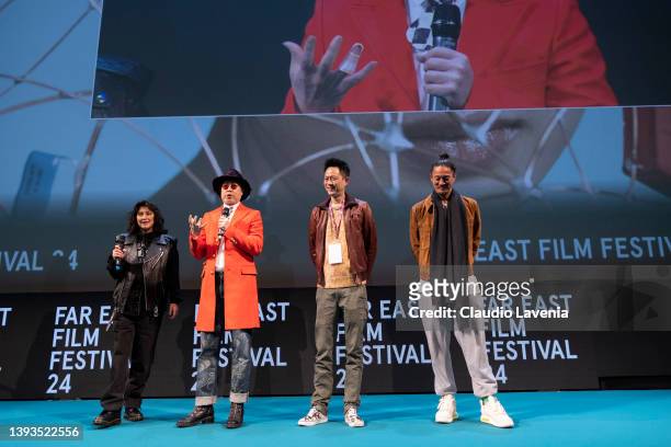 Jim Chim, Josie Ho, Kim Chan and Conroy Chan attend the 24th annual Far East Film Festival to premiere "Finding Bliss: Fire and Ice" on April 23,...
