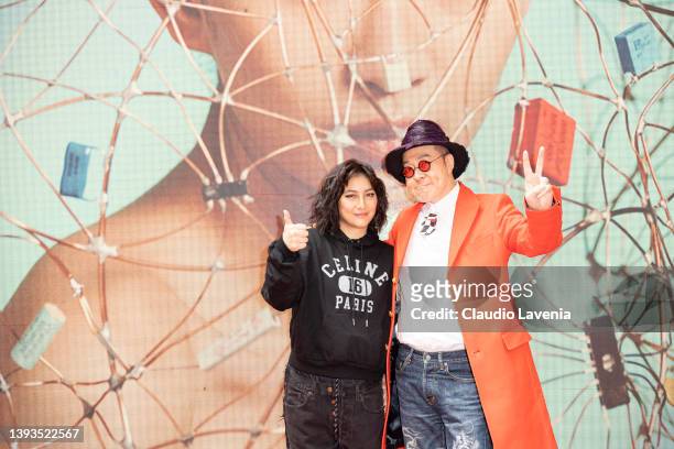 Josie Ho and Jim Chim attend the 24th annual Far East Film Festival to premiere "Finding Bliss: Fire and Ice" on April 23, 2022 in Udine, Italy.