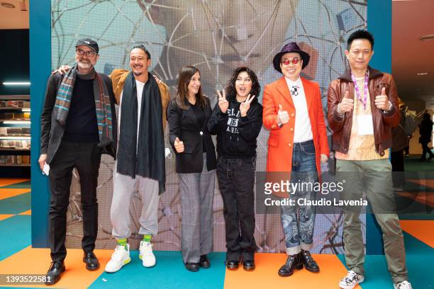 Thomas Bertacche, Conroy Chan, Sabrina Baracetti, Josie Ho, Jim Chim and Kim Chan attend the 24th annual Far East Film Festival to premiere "Finding...