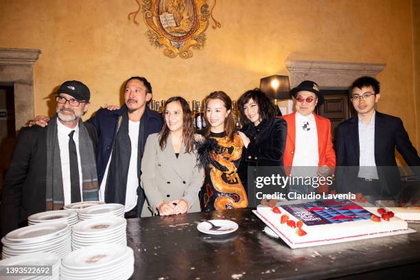 Thomas Bertacche, Sabrina Baracetti, Conroy Chan, Josie Ho, Jim Chim and guests attend the 24th annual Far East Film Festival to Hong Kong Film Night...