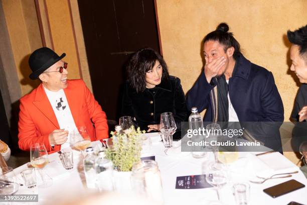 Jim Chim, Josie Ho, Conroy Chan and Kim Chan attend the 24th annual Far East Film Festival to Hong Kong Film Night on April 23, 2022 in Udine, Italy.