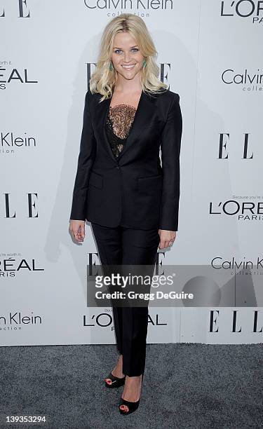 Reese Witherspoon arrives as ELLE Honors Hollywood+s Most Esteemed Women in the 18th Annual Women in Hollywood Tribute at The Four Seasons Beverly...